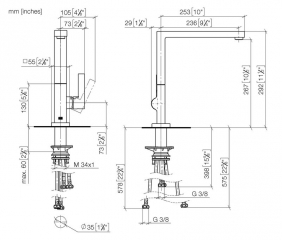 Dornbracht LOT Einhebelmischer fr Spl-/ Profibrause, Hochdruck, Chrom, 33826680-00