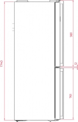 Teka RMF 74830 DSS, Side by Side Khl-Gefrierkombination, Dark stainless Steel, 179 cm, 113430041, mit 5 Jahren Garantie!