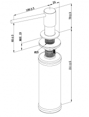 Villeroy & Boch Seifenspender, Edelstahl massiv poliert, 923620LE