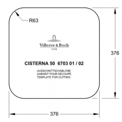 Villeroy & Boch Cisterna 50, Farbe R7 Pure Black, Premiumline