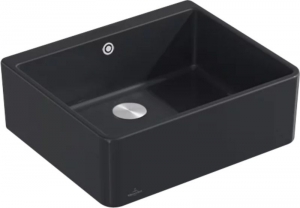 Villeroy & Boch Splstein 60 X Einzelbecken, Farbe R7 Pure Black, Premiumline