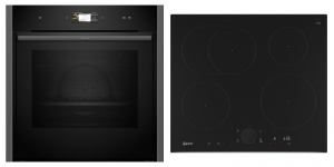 Neff BVS6760G, SET Einbaubackofen B64VS71G0 und Induktionskochfeld T56FUF1L0, EEK: A+, MIT 7 JAHREN GARANTIE