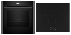 Neff BCR5760G, SET Einbaubackofen B54CR71G0 und Induktionskochfeld T56FUF1L0, EEK: A+, MIT 7 JAHREN GARANTIE