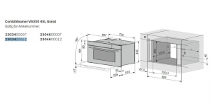 V-ZUG CombiSteamer V6000 45L Grand, Dampfbackofen, Spiegelglas platinum, 2303400012, 10 JAHRE GARANTIE!