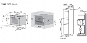 V-ZUG Mikrowelle CombiMiwell V4000 45, Spiegelglas schwarz, 2402500008, 10 JAHRE GARANTIE!