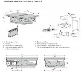 V-ZUG CombiCookTop V2000 I804, Induktions-Kochfeld mit Dunstabzug, Dual Design, 3109500001, mit 10 Jahren Garantie!