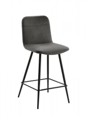 Naber Tablon Felice 2WS Hocker, Gestell schwarz, Bezug dunkelgrau, 3038331