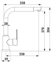 Servizio Portare 1, schwarz matt, Hochdruck, Einhebelmischer, Verbrhschutz, 5021302