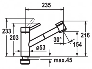 KWC Inox 2, Einhebelmischer Edelstahl, Hochdruck Schlauchbrause, 5022327