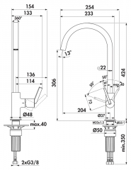 Ideal Standard Gusto E1, chrom, Einhebelmischer, Niederdruck, 5024192