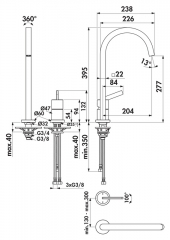 Ideal Standard Gusto E2, chrom, Hochdruck, Zweiloch-Einhebelmischer, 5024185