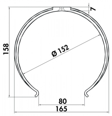 Naber PRIME flow P-RKH 150 Rundkanalhalterung, hellgrau, 4051028