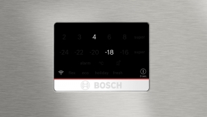 BOSCH KGP86FIC0N,  Serie 8, Freistehende Khl-Gefrier-Kombination mit Gefrierbereich unten, 186 x 86 cm, Gebrsteter Stahl mit Anti Fingerprint, EEK: C, mit 5 Jahren Garantie!