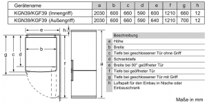 BOSCH KGN39AI45, Serie 6, Freistehende Khl-Gefrier-Kombination, 203 x 60 cm, Edelstahl (mit Antifingerprint), EEK: A+++, mit 5 Jahren Garantie!