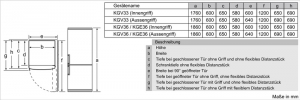 BOSCH KGV332LEA, Serie 4, Freistehende Khl-Gefrier-Kombination mit Gefrierbereich unten, 176 x 60 cm, Metall-Optik, EEK: E, mit 5 Jahren Garantie!