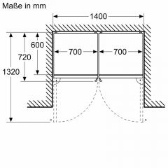 BOSCH KGN497ICT,  Serie 4, Freistehende Khl-Gefrier-Kombination mit Gefrierbereich unten, 203 x 70 cm, Gebrsteter Stahl mit Anti Fingerprint, EEK: C, mit 5 Jahren Garantie!