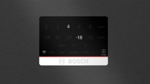 BOSCH KGP86AXB0N, Serie 8, Freistehende Khl-Gefrier-Kombination mit Gefrierbereich unten, 186 x 86 cm, Edelstahl schwarz, EEK: B, mit 5 Jahren Garantie!