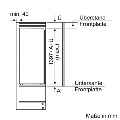 Bosch KIL52AFE0, Serie 6, Einbau-Khlschrank mit Gefrierfach, 140 x 56 cm, Flachscharnier, EEK: E, mit 5 Jahren Garantie!