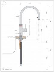 Einzelstck Quooker Flex, PRO3-VAQ, verchromt glnzend, 3XCHR, 7 JAHRE GARANTIE