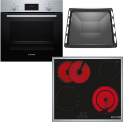 Bosch HBD231CR62, SET Einbau-Backofen-Set, HBF133BR0 + HEZ431002 + PKN645BA2E, Einbau-Backofen, Elektro-Kochfeld, Backblech, EEK: A, mit 5 Jahren Garantie!