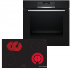 Bosch HBD271FB86, SET  Einbau-Backofen-Set, HBA172BB0 + PVS811B16E, Einbau-Backofen, Kochfeld mit Dunstabzug (Induktion), EEK: A, mit 5 Jahren Garantie!