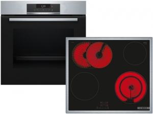 Bosch HBD271FH61, SET Einbau-Backofen und Elektro-Kochfeld, HBA171BS1 + PKN645BA2E, EEK: A, mit 5 Jahren Garantie!