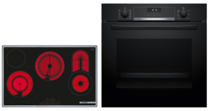 Bosch HBD632LS81, SET Einbau-Backofen HBG537BB3 und Elektro-Kochfeld PKC845FP1D, EEK: A+, mit 5 Jahren Garantie!