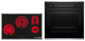 Bosch HBD632FH84, SET Einbau-Backofen HBG237BB3 und Elektro-Kochfeld PKC845FP1D, EEK: A+, mit 5 Jahren Garantie!