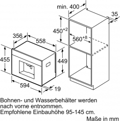 Bosch CTL636EB6, Einbau-Kaffeevollautomat, Serie 8, schwarz, mit 5 Jahren Garantie!