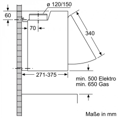 Bosch DEM63AC00, Serie 2, Zwischenbauhaube, 60 cm, Silber, mit 5 Jahren Garantie