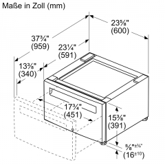 BOSCH WTZPW20D, Trockner Podest mit Schublade