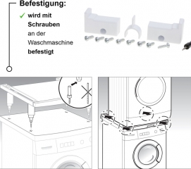 BOSCH WTZ11400, Verbindungssatz mit Auszug fr Waschmaschinen und Trockner