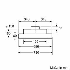 Bosch DHL755BM, L�fterbaustein, Serie 4, Silber, 75 cm, EKK: D, Mit 5 Jahren Garantie!
