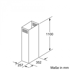 Bosch DHZ1246, Kaminverlngerung, 1100 mm
