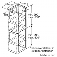 Bosch DHZ1253, Montageturmverlngerung 1000 mm fr Inselesse