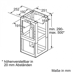 Bosch DHZ1250, Montageturmverlngerung 1100 - 1500 mm fr Inselesse