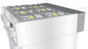 Steel Abschlussblende 10 cm Tiefe - 90 cm Modul, GA-D9