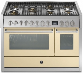 Steel Genesi 120, Rangecooker, 120 cm, Combisteam, Crema, Gaskochfeld, GQ12SF-6MCR, mit 5 Jahren Garantie!