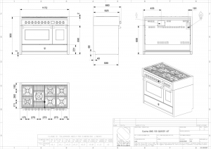 Steel Genesi 120, Rangecooker, 120 cm, Combisteam, Sabbia, Gaskochfeld, GQ12SF-6MSA, mit 5 Jahren Garantie!