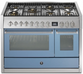 Steel Genesi 120, Rangecooker, 120 cm, Combisteam, Celeste, Gaskochfeld, GQ12SF-6MCE, mit 5 Jahren Garantie!