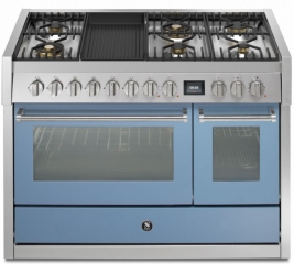 Steel Genesi 120, Rangecooker, 120 cm, Combisteam, Celeste, Gaskochfeld, GQ12SF-6BCE, mit 5 Jahren Garantie!