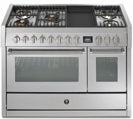 Steel Genesi 120, Rangecooker, 120 cm, Combisteam, Stainless Steel, Gaskochfeld, GQ12SF-4BMSS, mit 5 Jahren Garantie!