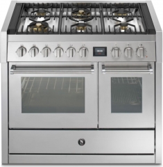 Steel Genesi 100, Rangecooker, 100 cm, Combisteam, Stainless Steel, Gaskochfeld, GQ10SF-6WSS, mit 5 Jahren Garantie!