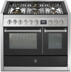 Steel Genesi 100, Rangecooker, 100 cm, Combisteam, Anthracite, Gaskochfeld, GQ10SF-6WAN, mit 5 Jahren Garantie!