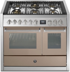 Steel Genesi 100, Rangecooker, 100 cm, Combisteam, Sabbia, Gaskochfeld, GQ10SF-6WSA, mit 5 Jahren Garantie!