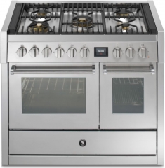 Steel Genesi 100, Rangecooker, 100 cm, Combisteam, Stainless Steel, Gaskochfeld, GQ10SF-4MSS, mit 5 Jahren Garantie!