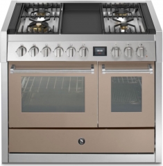 Steel Genesi 100, Rangecooker, 100 cm, Combisteam, Sabbia, Gaskochfeld, GQ10SF-4TSA, mit 5 Jahren Garantie!