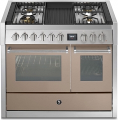 Steel Genesi 100, Rangecooker, 100 cm, Combisteam, Sabbia, Gaskochfeld, GQ10SF-4BSA, mit 5 Jahren Garantie!