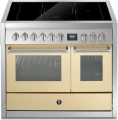 Steel Genesi 100, Rangecooker, 100 cm, Combisteam, Crema, Induktionskochfeld, GQ10SF-5FICR, mit 5 Jahren Garantie!