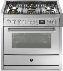 Steel Genesi 90, Rangecooker, 90 cm, Combisteam, Stainless Steel, Gaskochfeld, GQ9S-6WSS, mit 5 Jahren Garantie!